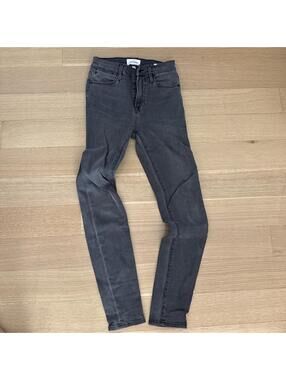 Frame Women's Grey and Black Jeans
